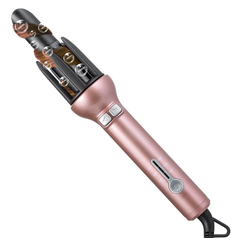 Mannice 360 Rotating Ceramic Curling Wand with Automatic Spin - 1.1" Professional Spiral Beach Waver Iron for Long Hair (Mothers Day Gifts) - Image 1